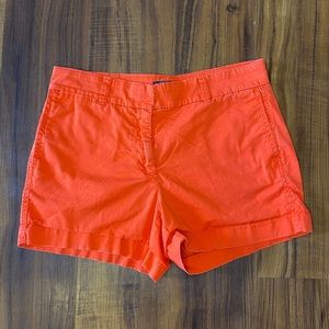 J. Crew chino style red shorts